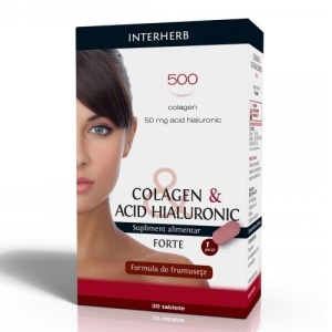 Colagen cu Acid Hialuronic Forte, 30 comprimate, Interherb