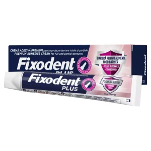 Crema adeziva pentru proteza dentara Food Barrier, 40 g, Fixodent Plus