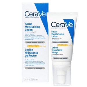 Crema hidratanta de fata cu protectie solara SPF 30 pentru ten normal si uscat, 52 ml, CeraVe