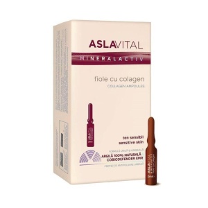 Fiole cu colagen Mineralactiv, 10 fiole x 2 ml, AslaVital