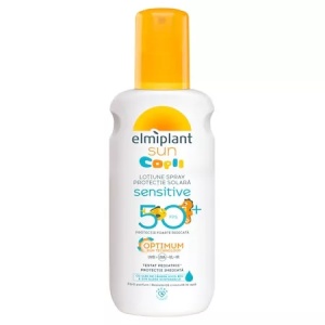 Lotiune spray pentru copii cu protectie solara SPF 50 Sensitive, 200 ml, Elmiplant Sun