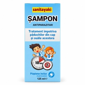 Sampon Antiparazitar, 125ml + Pieptene Cadou, Sanitayaki