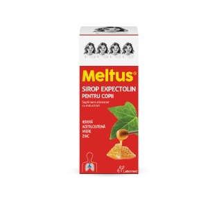 Sirop cu miere, iedera, zinc si acetilcisteina pentru copii Meltus Expectolin, 100 ml, Labormed