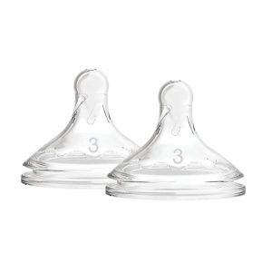 Tetine Gat Larg Options Plus, Silicon, de nivelul 3, 2 buc