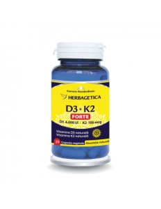 Vitamina D3+K2 Forte, 30 capsule, Herbagetica