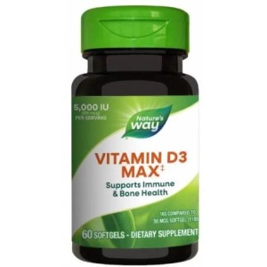 Vitamina D3 Nature's Way, 5000 UI, 60 capsule, Secom