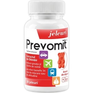Jeleuri cu aroma de capsuni Prevomit, 30 bucati, Zdrovit