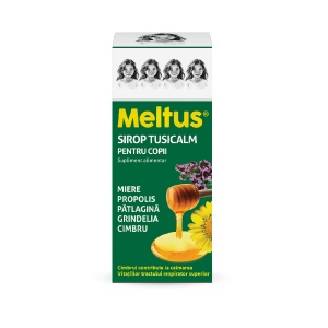 Meltus Tusicalm sirop cu miere, cimbru, grindelia, patlagina si tinctura de propolis pentru copii, 100ml, Labormed