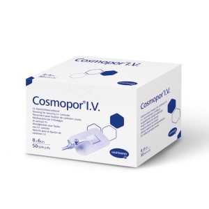 Plasturi sterili pentru fixarea branulelor Cosmopor I.V., 8x6 cm, 50 bucati, Hartmann