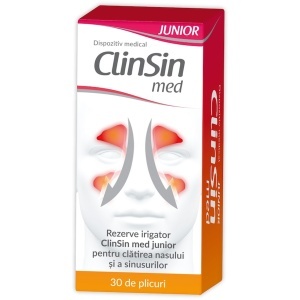 Rezerve irigator ClinSin med junior, 30 de plicuri, Zdrovit
