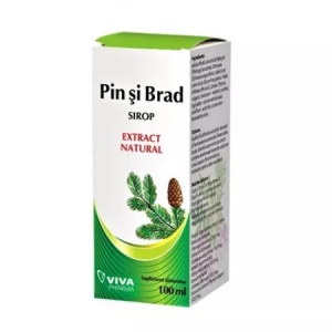 Sirop natural din muguri de pin si brad, 100 ml, Vitalia