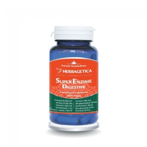 Super Enzime Digestive, 30 capsule, Herbagetica