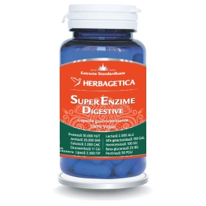 Super Enzime Digestive, 60 capsule, Herbagetica