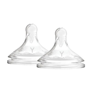Tetine Gat Larg Options Plus, Silicon, cu taietura in Y , 2 buc