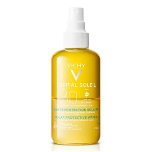 Apa cu protectie solara SPF 30 pentru fata si corp Capital Soleil, 200 ml, Vichy cu acid hialuronic