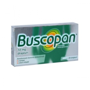 Buscopan, 10 mg, 20 drajeuri, Sanofi