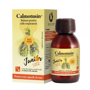 Calmotusin Junior cu gust de portocala, 100 ml, Dacia Plant