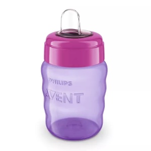 Cana cu tetina de formare Philips Avent, +9 luni, roz, 200 ml, SCF553/03, Philips