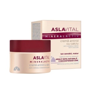 Crema antirid cu calciu Mineralactiv, 50 ml, AslaVital