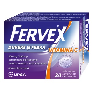 Fervex Durere Si Febra Vitamina C 330mg/200mg Ctx20cpr Eff