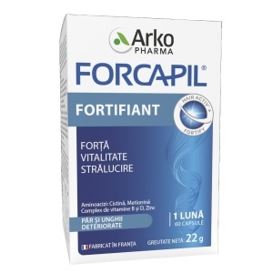 Forcapil fortifiant pentru par si unghii, 60 capsule, Arkopharma