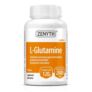 L-glutamina pulbere, 120 g, Zenyth