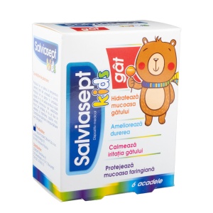 Salviasept Kids pentru gat, 6 acadele, Zdrovit