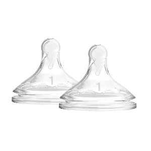 Tetine Gat Larg Options Plus, Silicon, de nivelul 1 , 2 buc