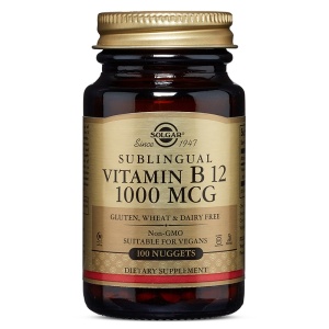 Vitamina B12, 1000 mcg, 100 tablete, Solgar