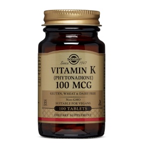 Vitamina K1 100 mcg, 100 tablete, Solgar