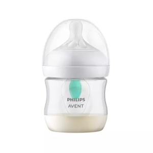 Biberon Philips Avent Natural Response cu dispozitiv anticolici AirFree, +0 luni, 125 ml, SCY670/01, Philips