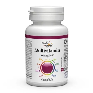 Complex de multivitamine cu acid folic, 30 comprimate, Dacia Plant - Img 1