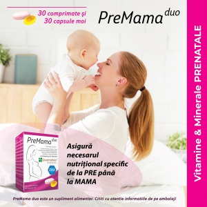 Complex de multivitamine PreMama Duo, 30 comprimate + 30 capsule moi, Alkaloid - Img 3