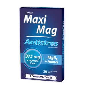 MaxiMag Antistres 375 mg, 30 comprimate, Zdrovit