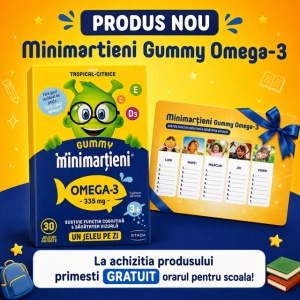 Pachet copii - Minimartieni Omega-3 , 30 Jeluri + Orar scoala GTATUIT