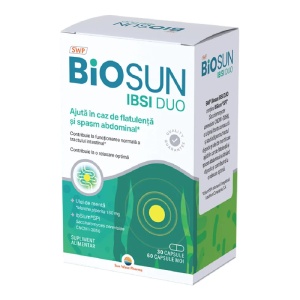 BioSun IBSI Duo, 30 capsule ibSium + 60 capsule moi Ulei de Menta, Sun Wave