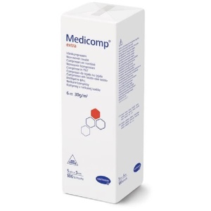 Comprese extra absorbante din material netesut Medicomp 5x5 cm, 100 bucati, Hartmann