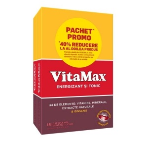 Pachet Vitamax, 15 capsule moi + 15 capsule moi, Perrigo
