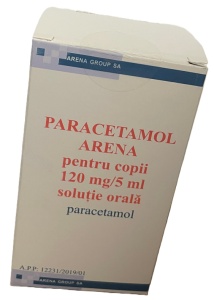 Paracetamol Arena 120 mg/5 ml soluţie orală pentru copii