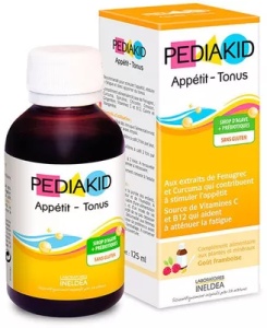 Sirop cu gust de zmeura Appetit Tonus, 125 ml, Pediakid