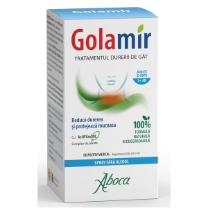 Spray fara alcool pentru copii si adulti Golamir, 30 ml, Aboca