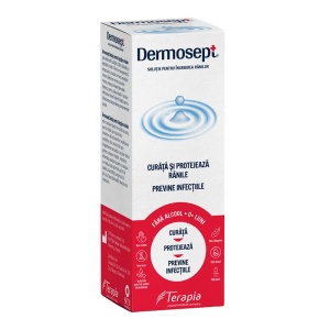 Spray hydrogel pentru ingrijirea ranilor Dermosept, 250 ml, Terapia SA