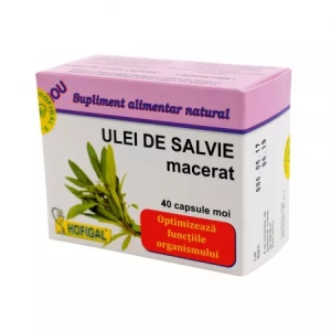 Ulei de Salvie macerat, 500 mg, 40 capsule, Hofigal
