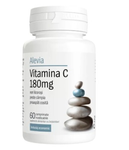 Vitamina C, 180 mg, 60 comprimate masticabile, Alevia