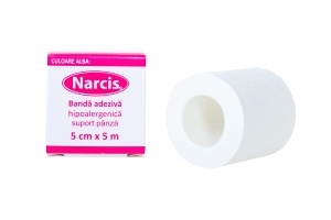 Banda Adeziva Alba Suport Textil Narcis, 5cm x 5m