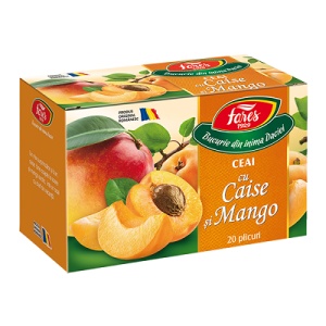 Ceai cu caise si mango, 20 plicuri, Fares