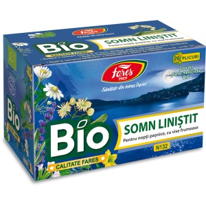 Ceai somn liniștit bio, N132 20 plicuri , Fares