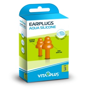 Dopuri pentru urechi din silicon, Aqua, 3 perechi, Vita Plus
