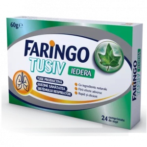 Faringo Tusiv cu iedera, 24 comprimate, Terapia