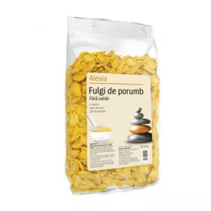 Fulgi de porumb fara zahar, 500 g, Alevia